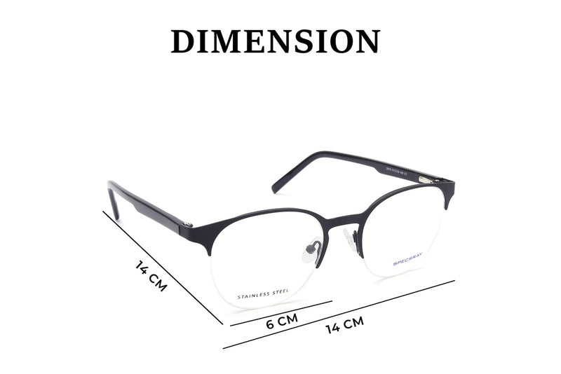 Round Half Rim Eyeglasses For Men And Women