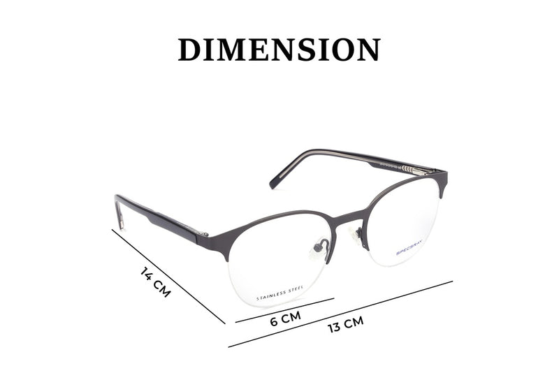 Round Half Rim Eyeglasses For Men And Women