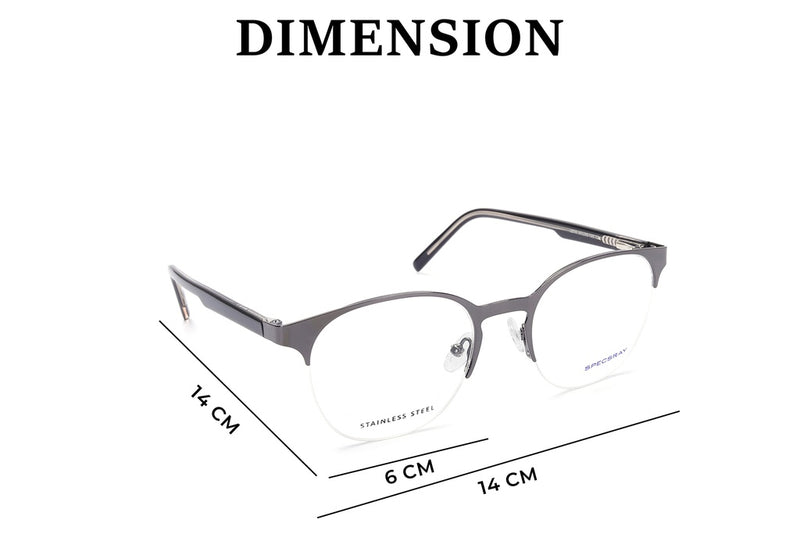 Round Half Rim Eyeglasses For Men And Women