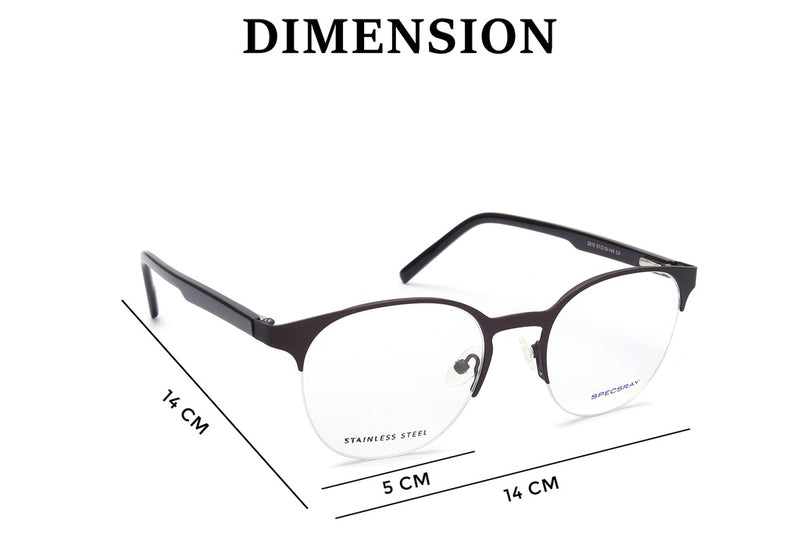 Round Half Rim Eyeglasses For Men And Women