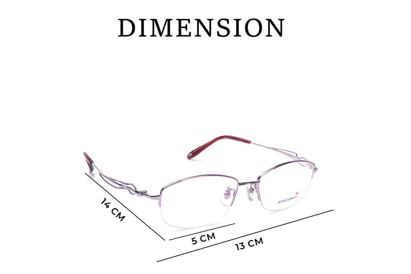 Cateye Half Rim Eyeglasses For Women