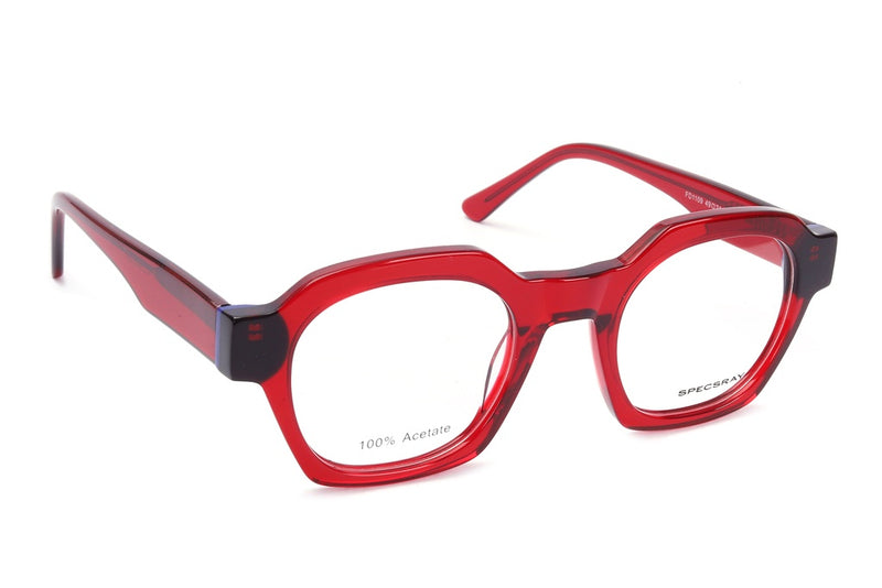 Geometric Full Rim Acetate For Unisex