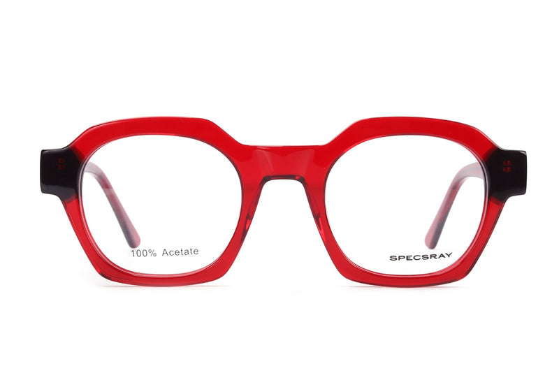 Geometric Full Rim Acetate For Unisex