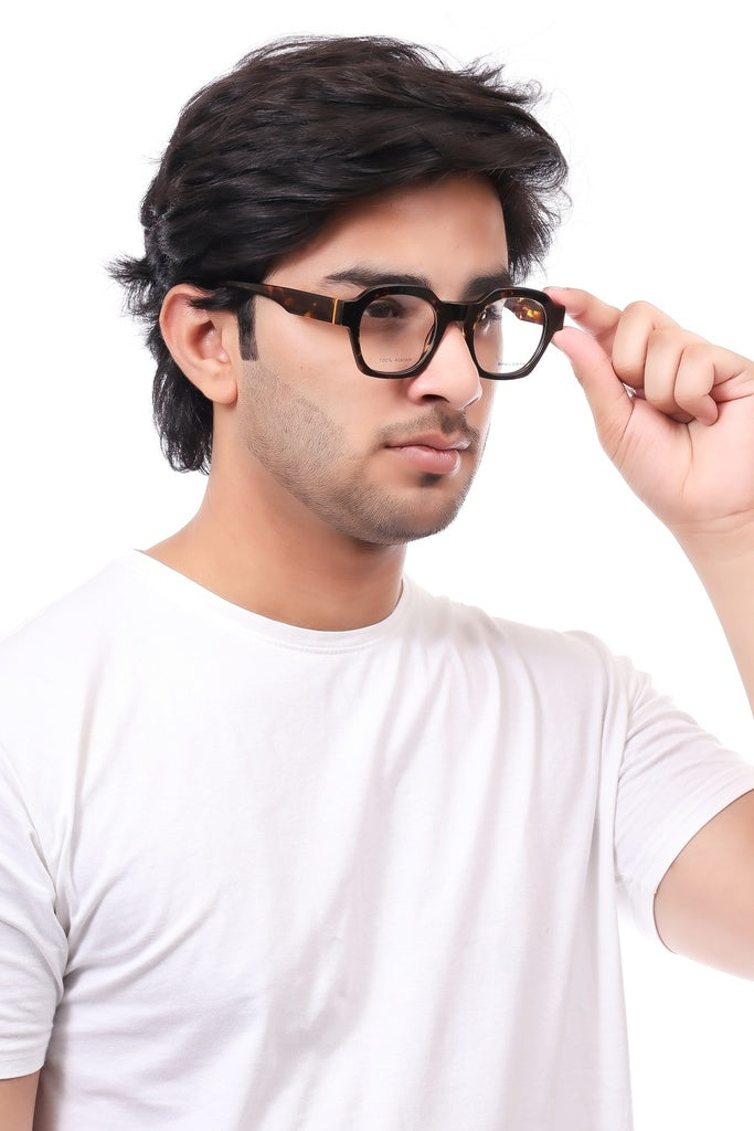 Geometric Full Rim Acetate For Unisex