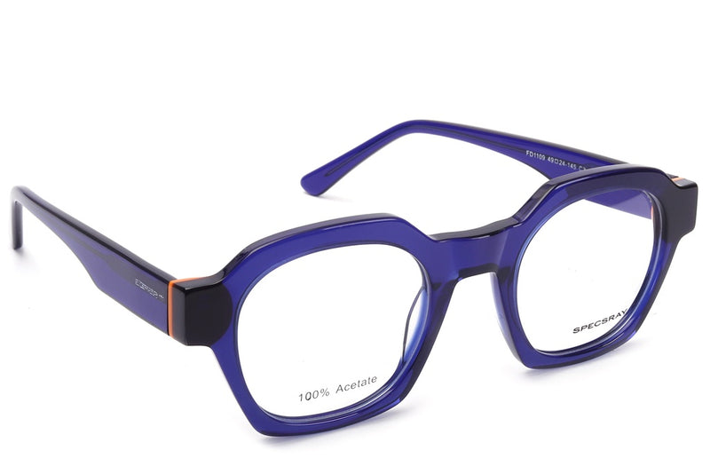 Geometric Full Rim Acetate For Unisex
