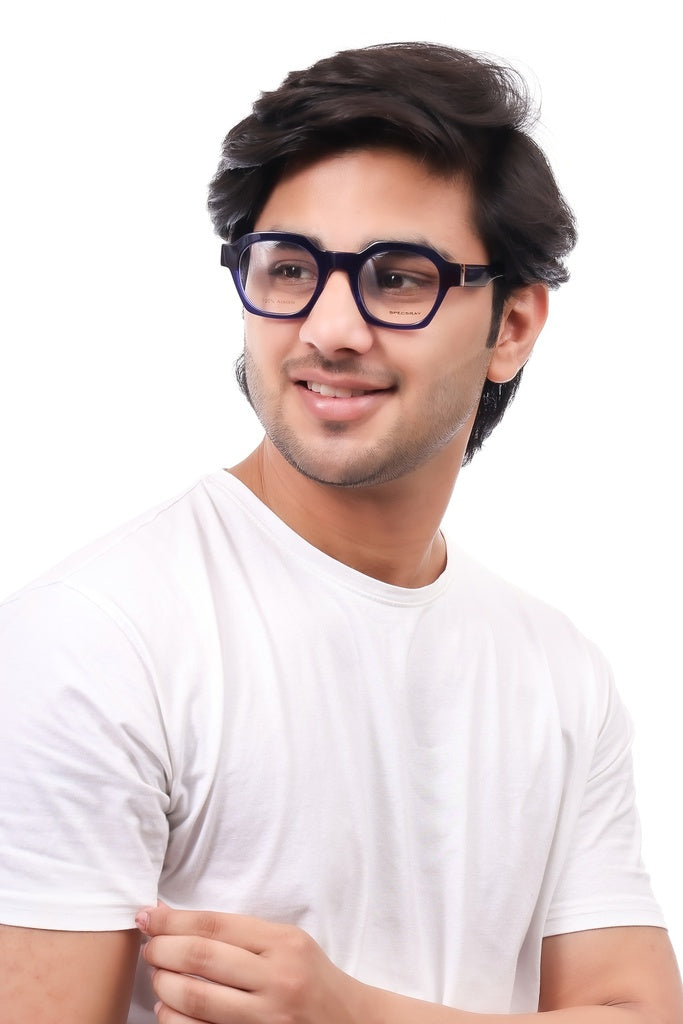 Geometric Full Rim Acetate For Unisex