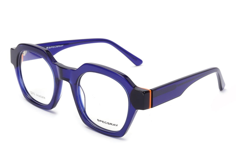 Geometric Full Rim Acetate For Unisex