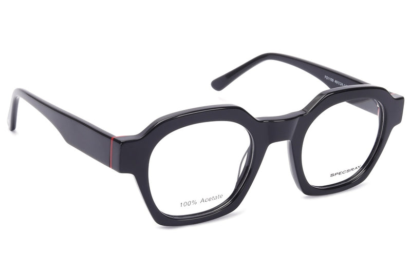 Geometric Full Rim Acetate For Unisex