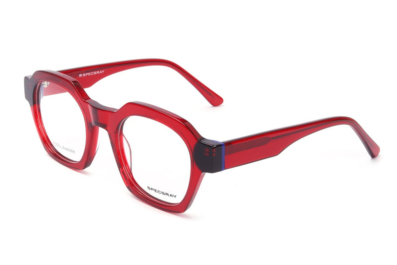 Geometric Full Rim Acetate For Unisex
