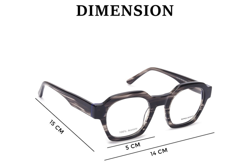 Geometric Full Rim Acetate For Unisex