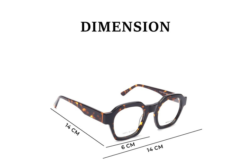 Geometric Full Rim Acetate For Unisex