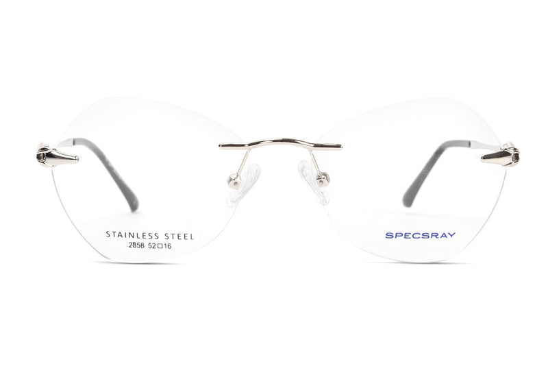 Geometric Rim Less Eyeglasses For Women