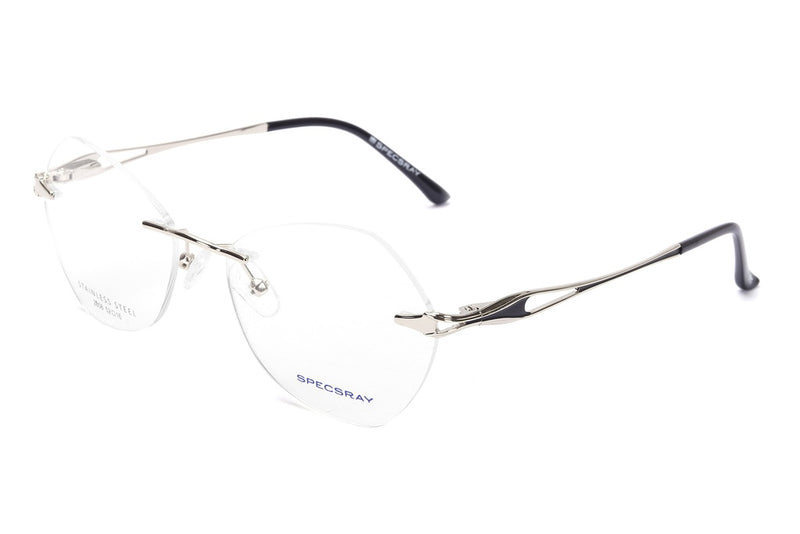 Geometric Rim Less Eyeglasses For Women