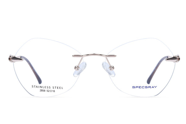 Geometric Rim Less Eyeglasses For Women