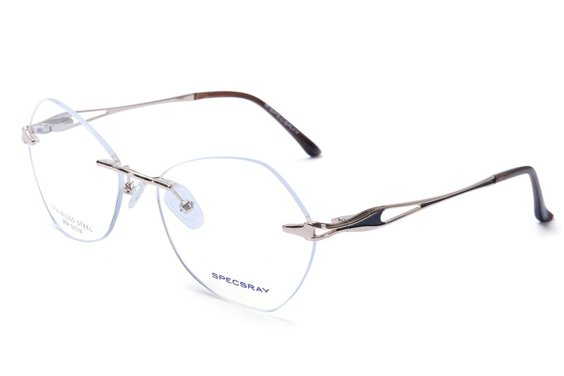 Geometric Rim Less Eyeglasses For Women