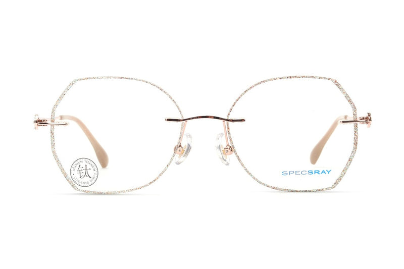 Hexagon Rim Less Eyeglasses For Women