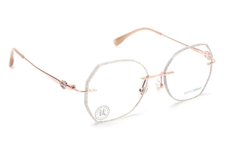 Hexagon Rim Less Eyeglasses For Women