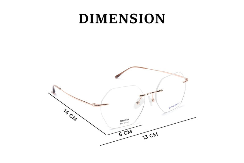 Geometric Rim Less Eyeglasses For Men And Women