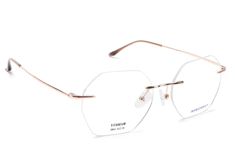 Geometric Rim Less Eyeglasses For Men And Women