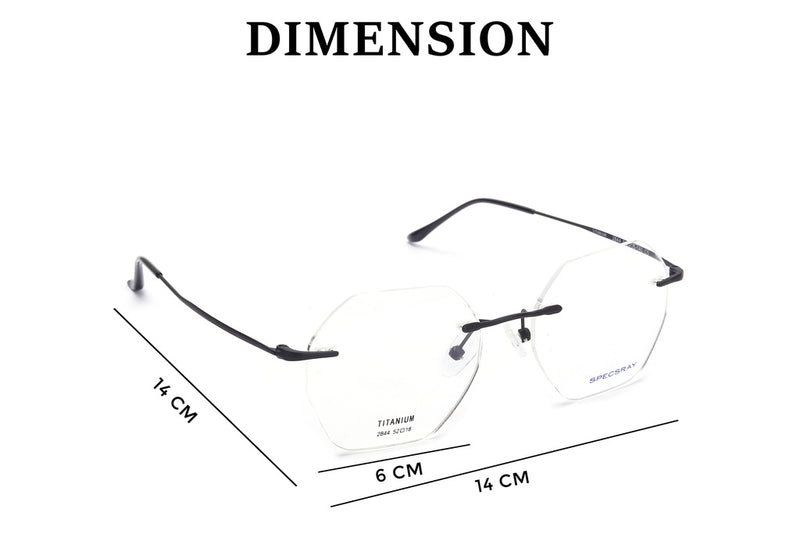 Geometric Rim Less Eyeglasses For Men And Women