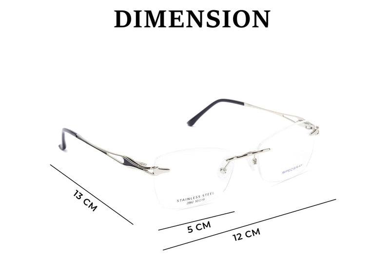 Cateye Rim Less Eyeglasses For Women