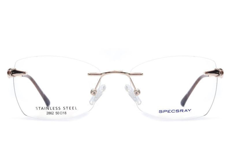 Cateye Rim Less Eyeglasses For Women