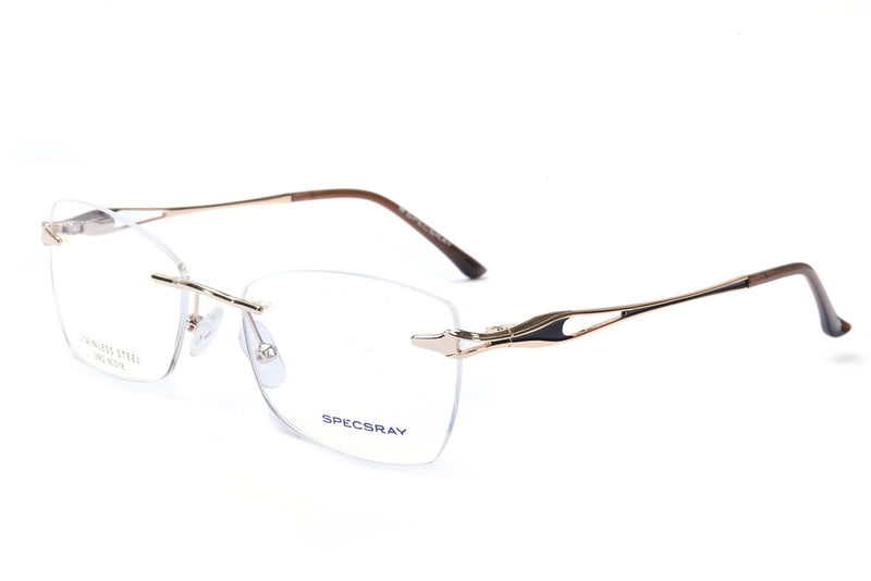 Cateye Rim Less Eyeglasses For Women