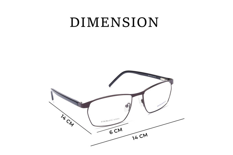 Rectangle Full Rim Eyeglasses For Men