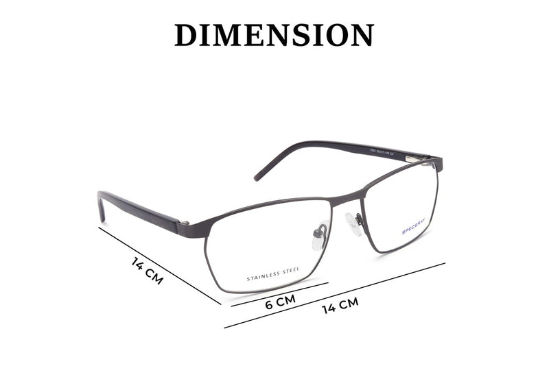 Rectangle Full Rim Eyeglasses For Men