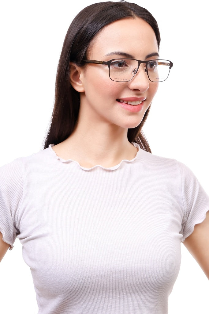 Rectangle Full Rim Eyeglasses For Men