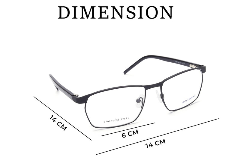 Rectangle Full Rim Eyeglasses For Men