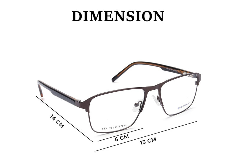 Rectangle Full Rim Eyeglasses For Men