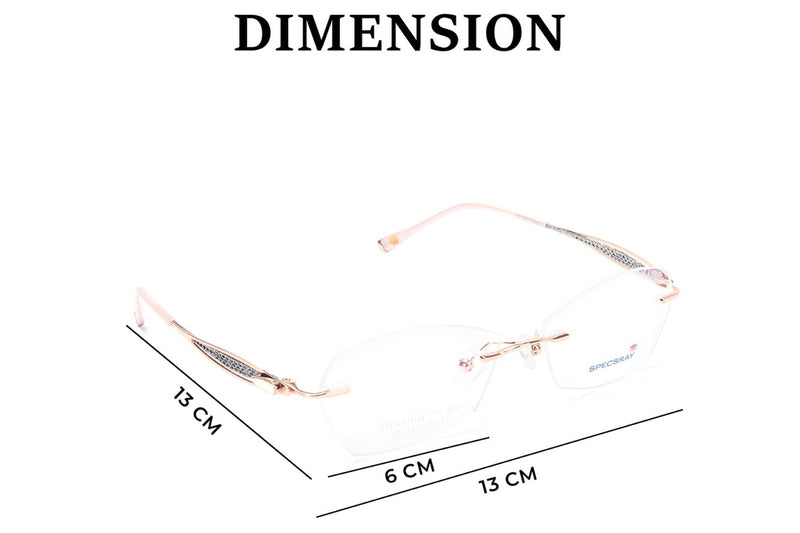 Rectangle Rimless Eyeglasses For Women