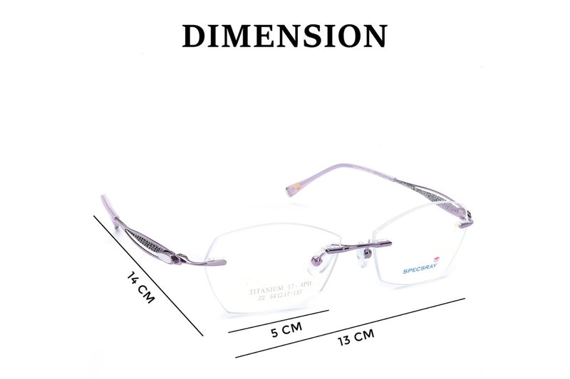 Rectangle Rimless Eyeglasses For Women