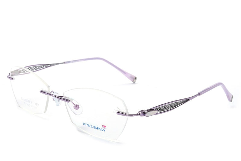 Rectangle Rimless Eyeglasses For Women