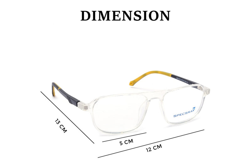 Rectangle Full Rim Eyeglasses For Kids