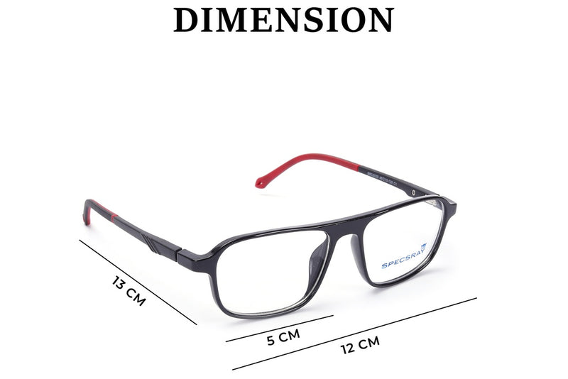 Rectangle Full Rim Eyeglasses For Kids