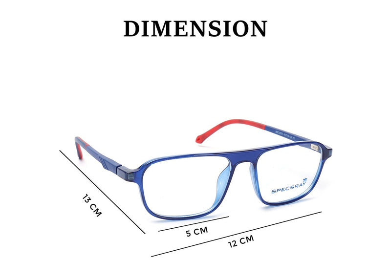 Rectangle Full Rim Eyeglasses For Kids