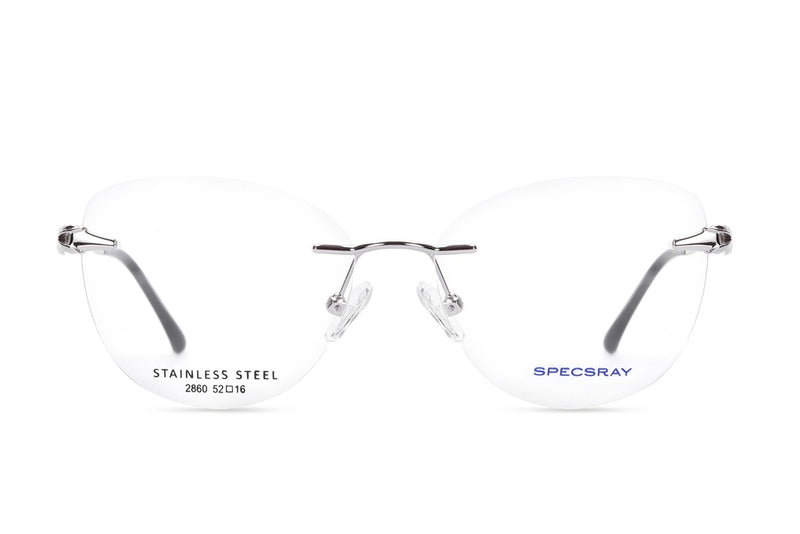 Cateye Rim Less Eyeglasses For Women