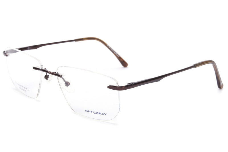 Rectangle Rim Less Eyeglasses For Men