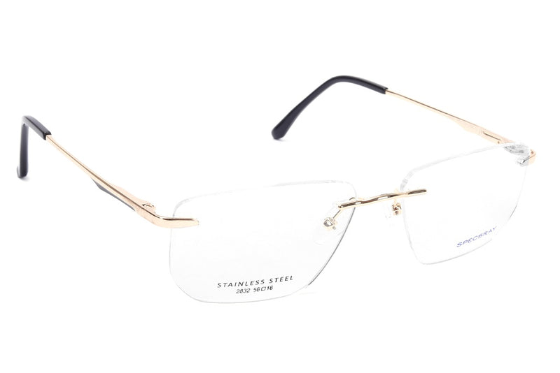 Rectangle Rim Less Eyeglasses For Men