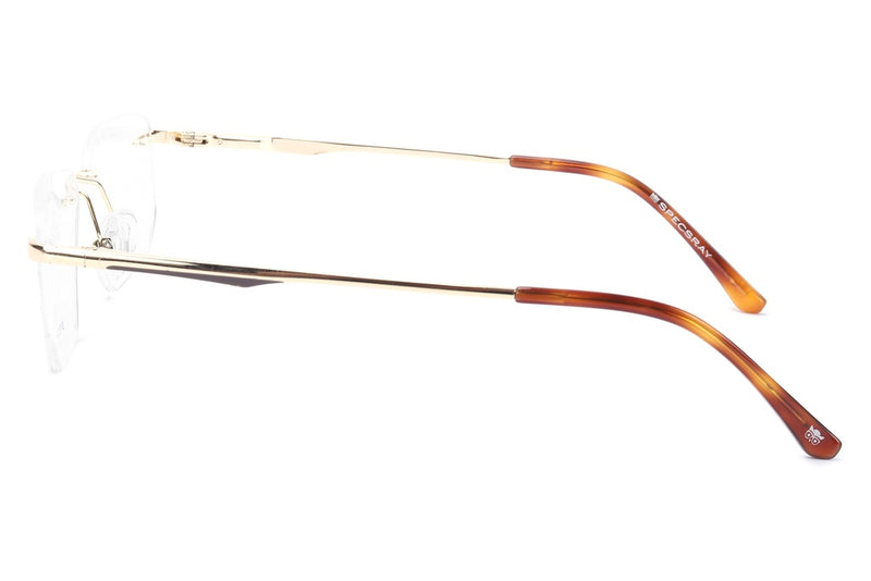 Rectangle Rim Less Eyeglasses For Men