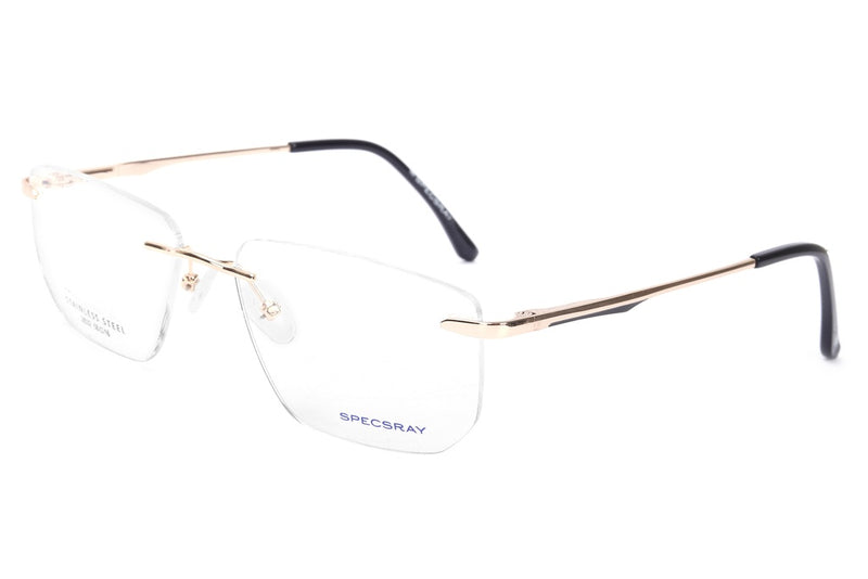 Rectangle Rim Less Eyeglasses For Men