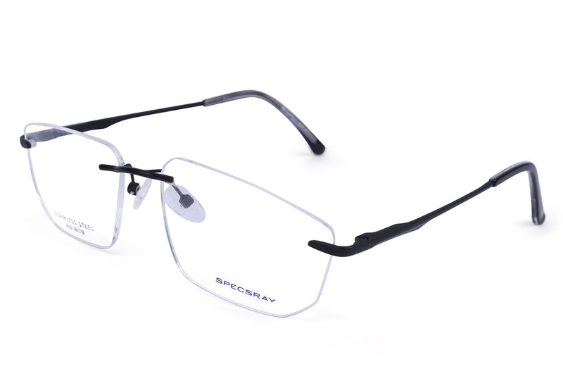 Rectangle Rim Less Eyeglasses For Men