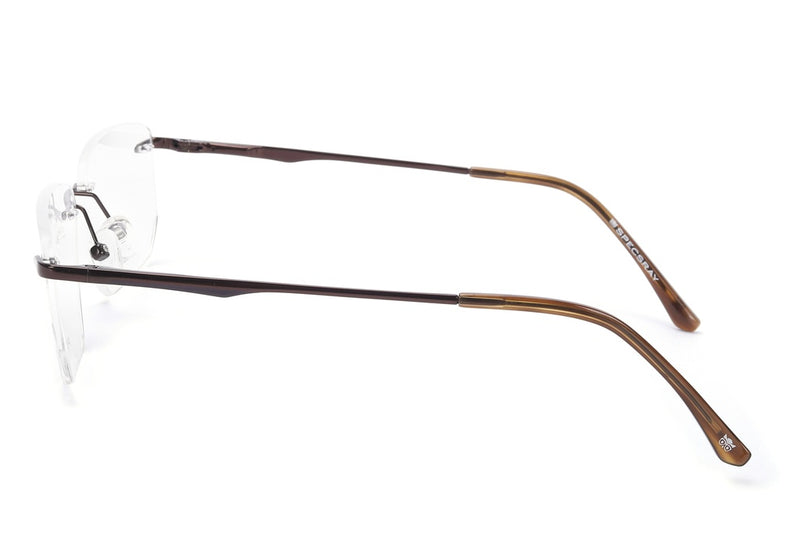 Rectangle Rim Less Eyeglasses For Men