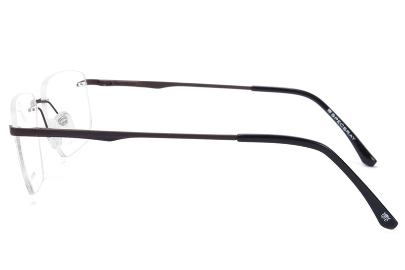 Rectangle Rim Less Eyeglasses For Men