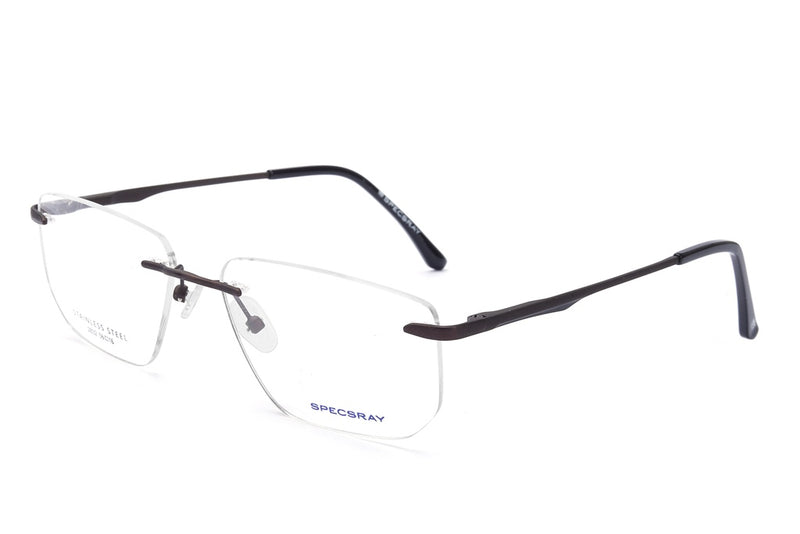 Rectangle Rim Less Eyeglasses For Men