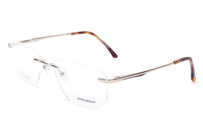 Rectangle Rim Less Eyeglasses For Men