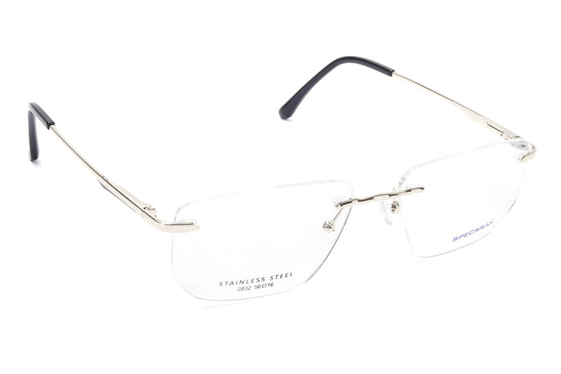Rectangle Rim Less Eyeglasses For Men