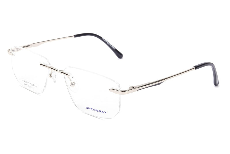 Rectangle Rim Less Eyeglasses For Men